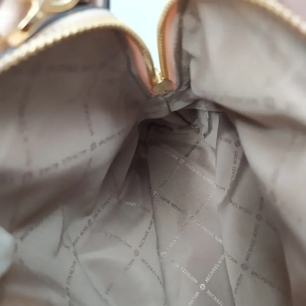 Michael Kors Camille Soft Pink Leather Double Handles Satchel Bag